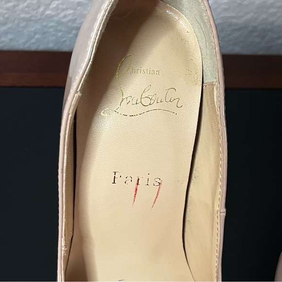 Red Bottom Platform Pump Nude Size 36 EU 6 US - Picture 4 of 16